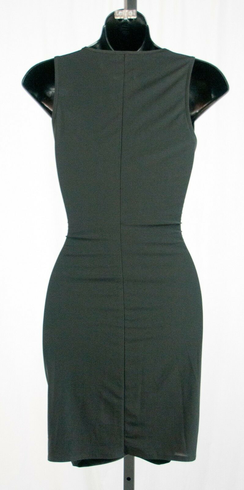 Josh Brody Black Silky Sexy Twist Bodycon Knit Stretch Dress $238 Size M NWT