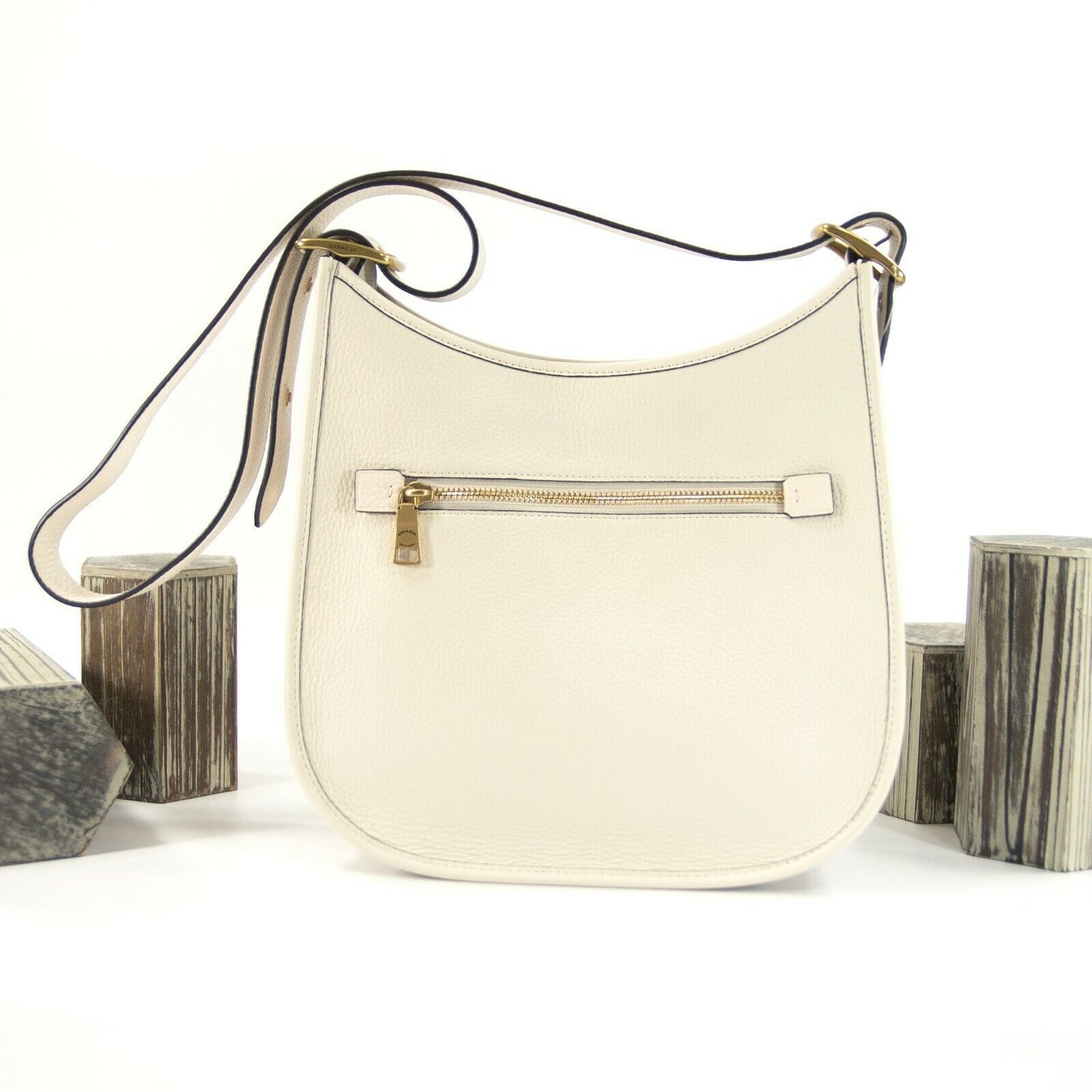 Coach Chalk Leather Emery Varsity Stripe Crossbody Shoulder Bag NWT