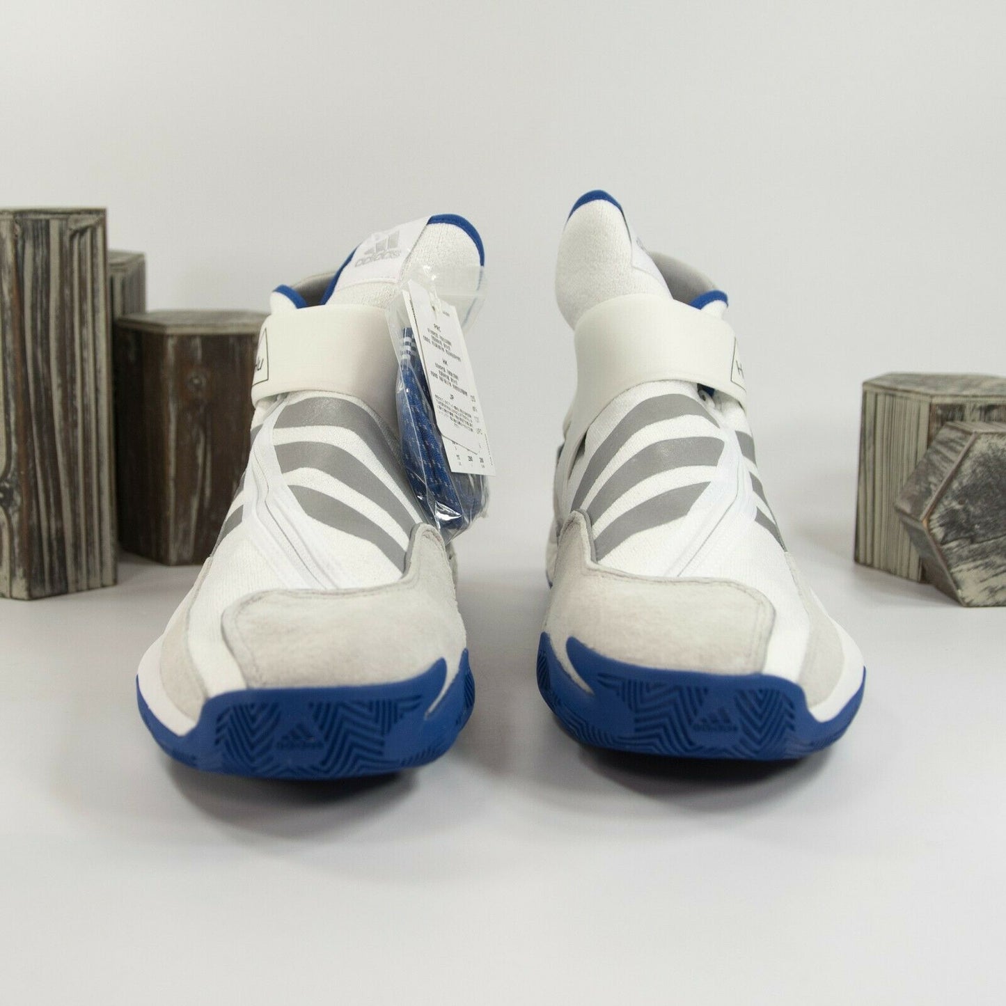 Adidas X Pharrell Williams Blue White Crazy BYW HU Basketball Shoes Mens 10 NIB