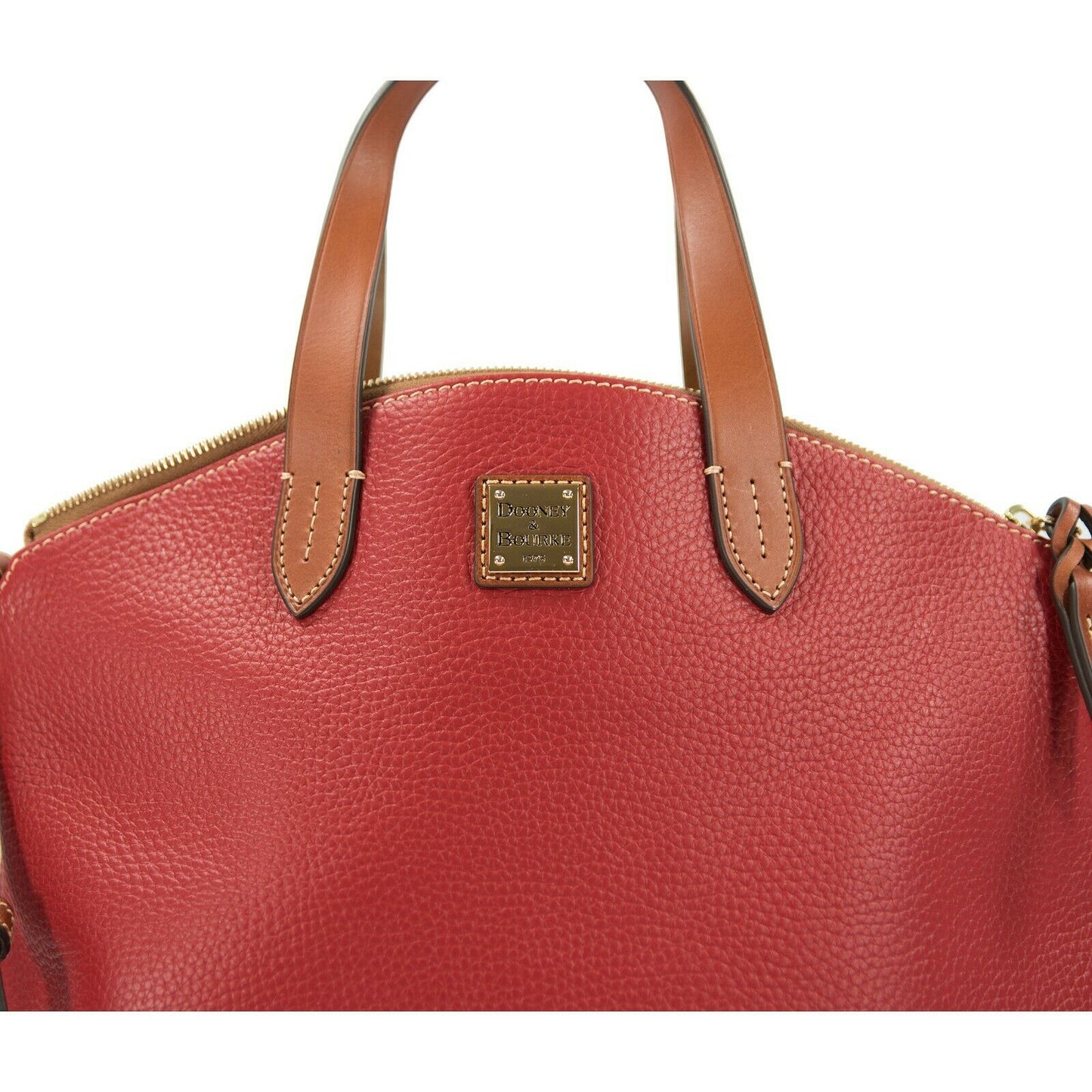 Dooney & Bourke Red Pebbled Leather Large Satchel Bag NWT