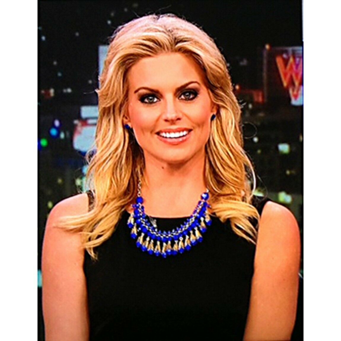 Amrita Singh Gold Lapis Milly Crystal Courtney Friel Bib Necklace NKC 700 NWT