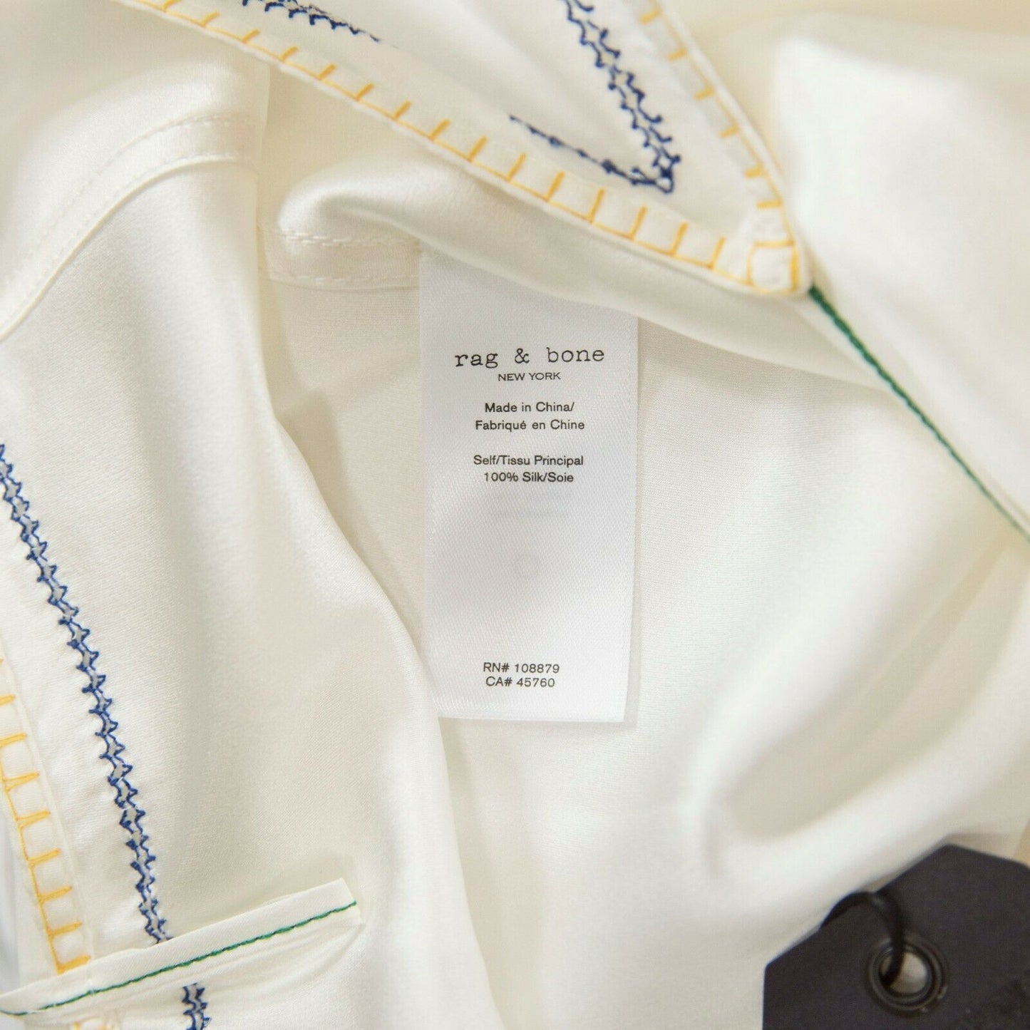 Rag & Bone Chalk Cream Silk Lina Wrap Tank Sleeveless Blouse Top 4 NWT $350