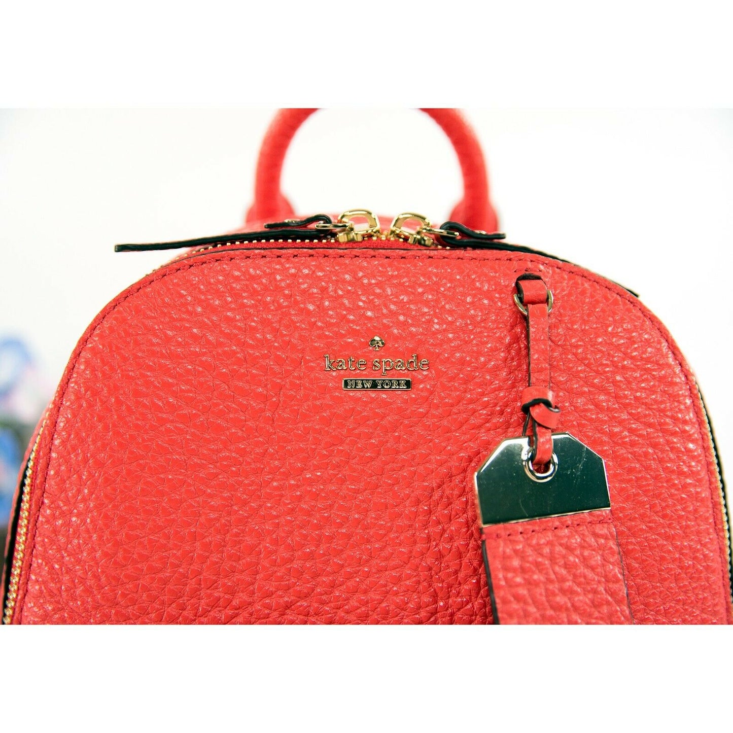 Kate Spade Carter Street Caden Picnic Red Leather Backpack Bag NWT