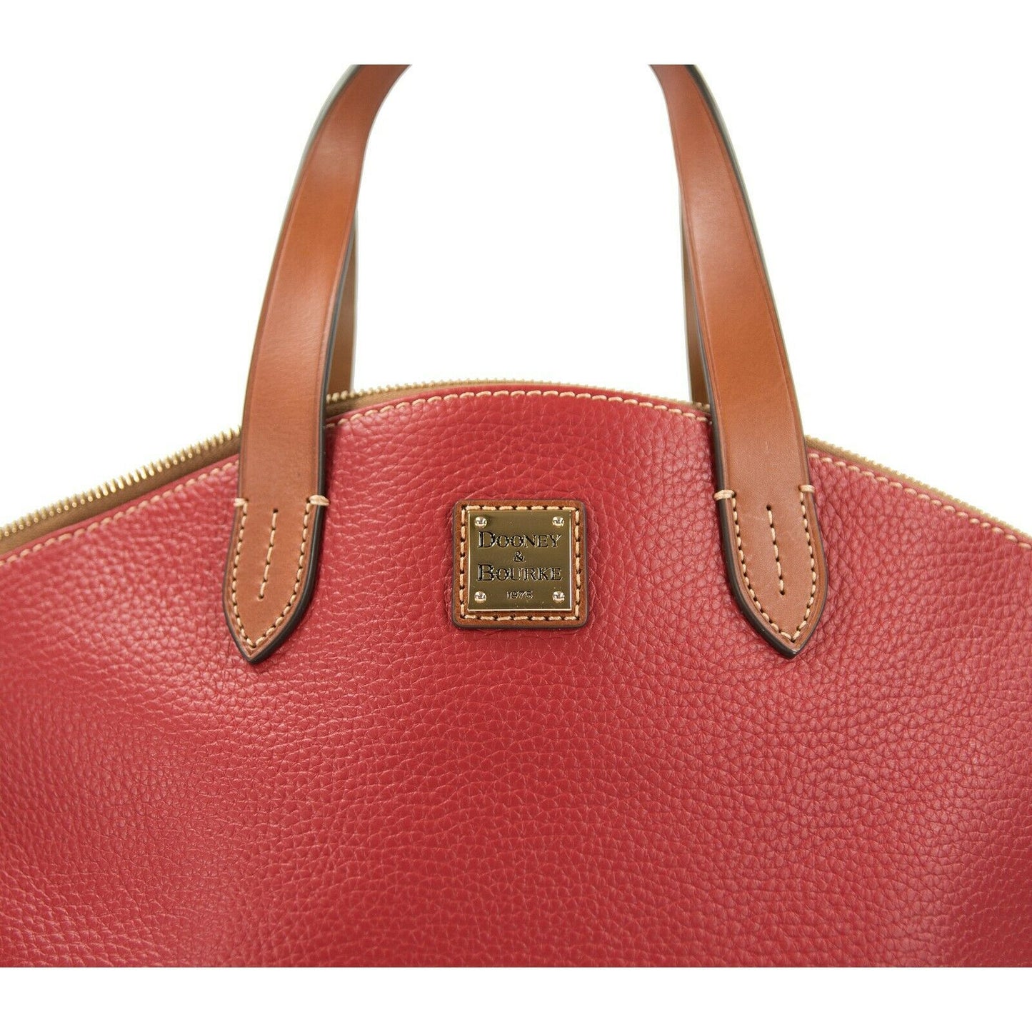 Dooney & Bourke Red Pebbled Leather Large Satchel Bag NWT