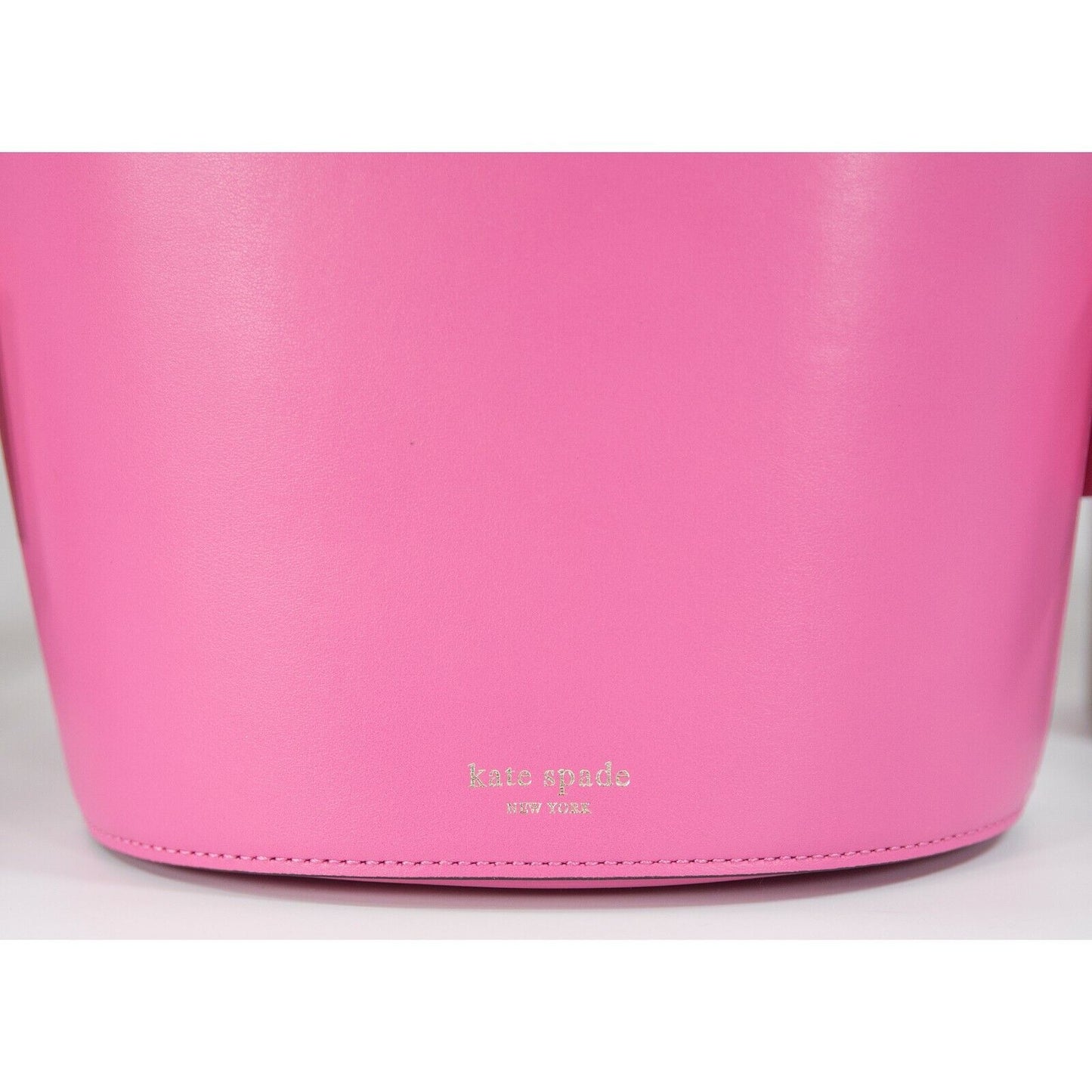 kate Spade Suzy Hibiscus Tea Leather Juicy Orange Insert Small Bucket Bag NWT