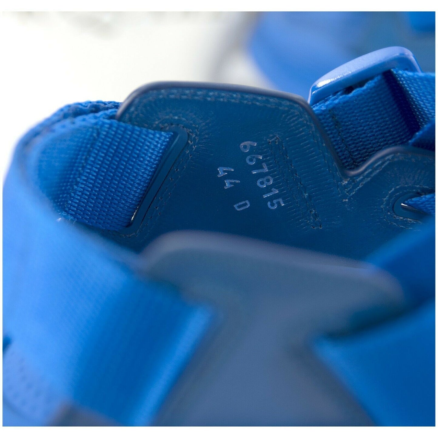 Alexander McQueen Blue Mens Hybrid Tech Leather Rubber Sandals 44 NIB