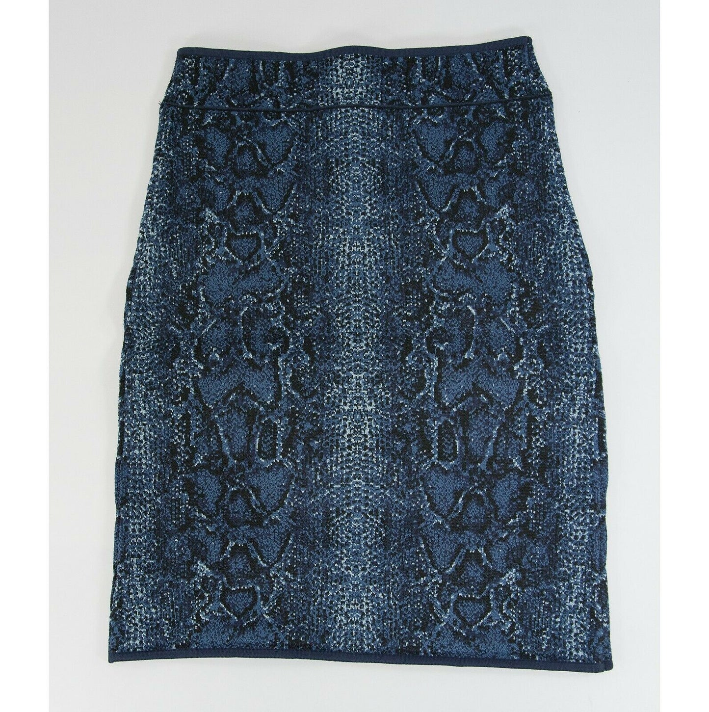 BCBGMaxAzria Blue Python Bandage Power Pencil Skirt L NWT