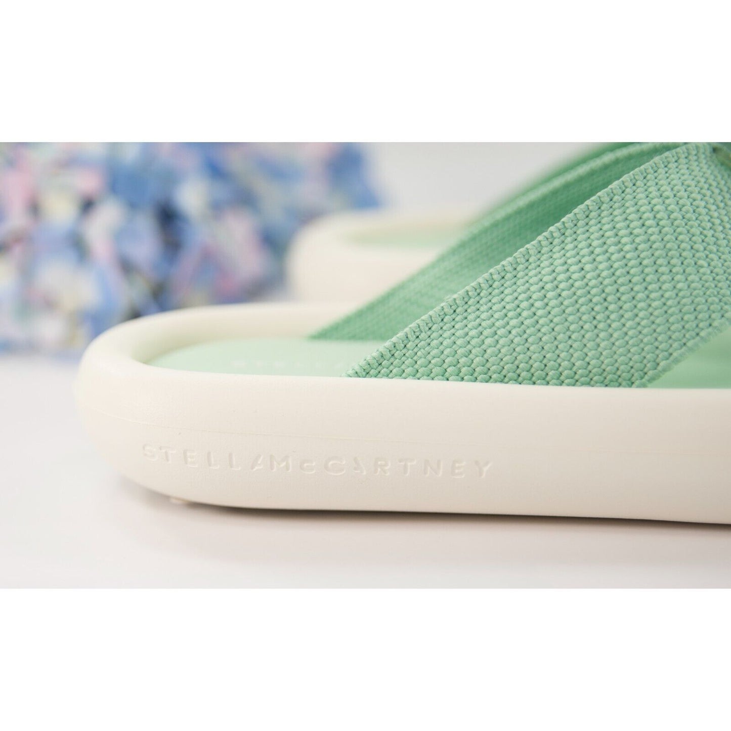 Stella McCartney Herb Green Air Slide Flip Flop Sandals Size 37 NWOB