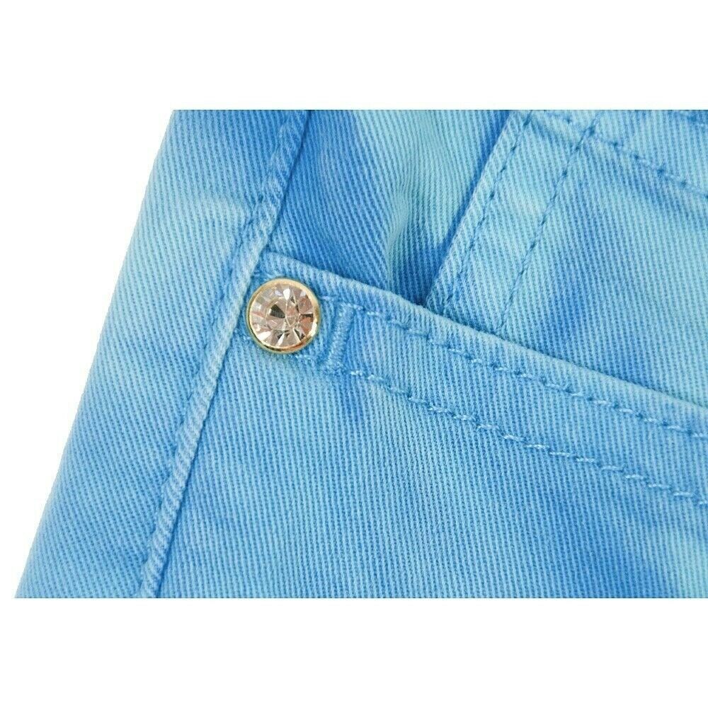 Juicy Couture Black Label Blue Tropic Water Print Denim Jeans 28 NWT