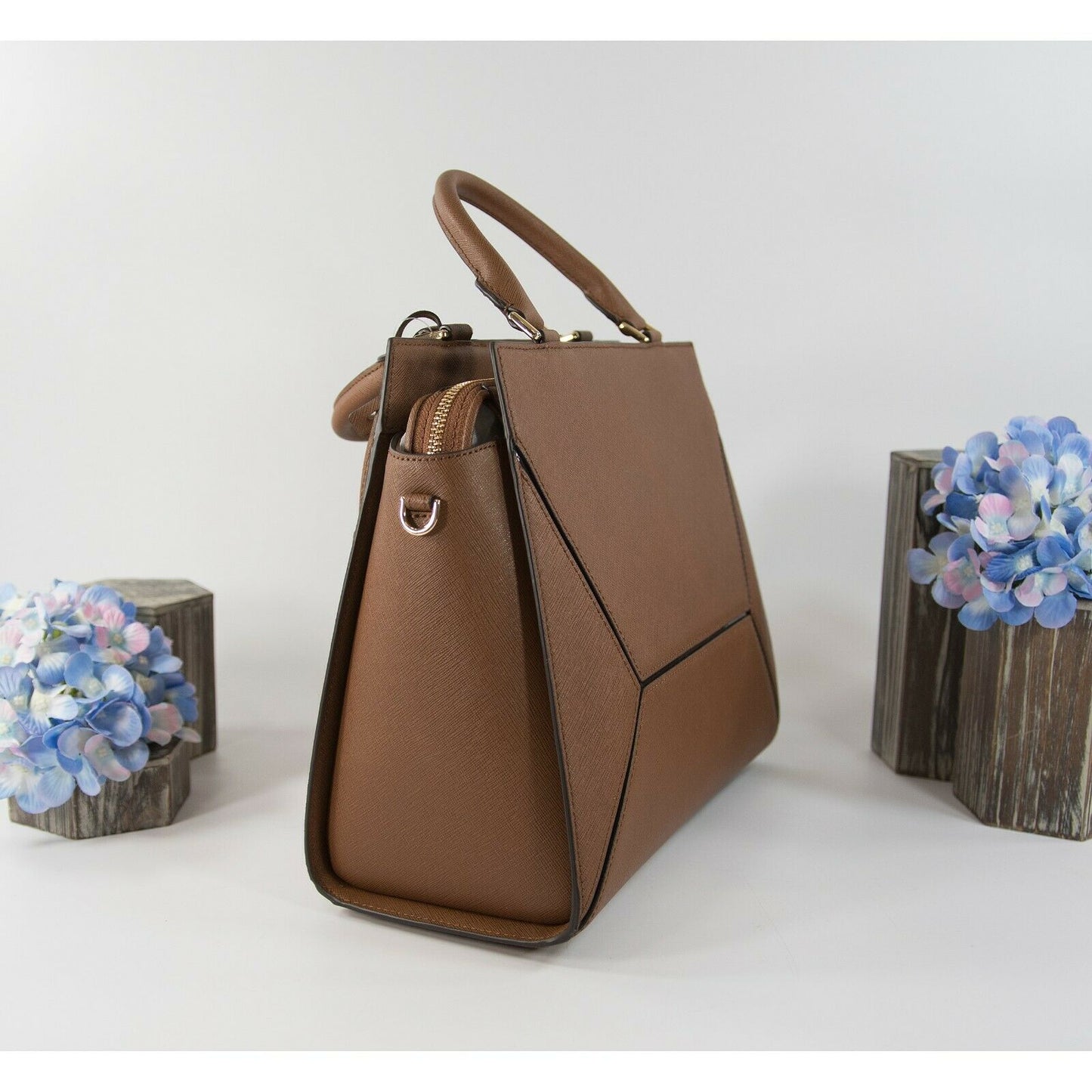 Michael Kors Jet Set Luggage Saffiano Leather Large Prism Satchel Bag NWT