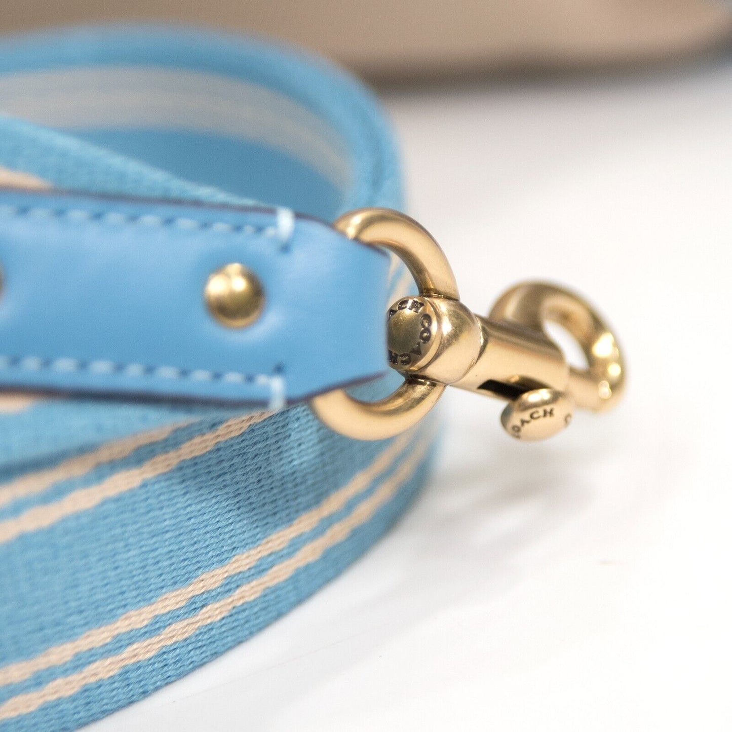 Coach Pool Leather Natural Canvas Field Tote 22 Bag NWT CH740