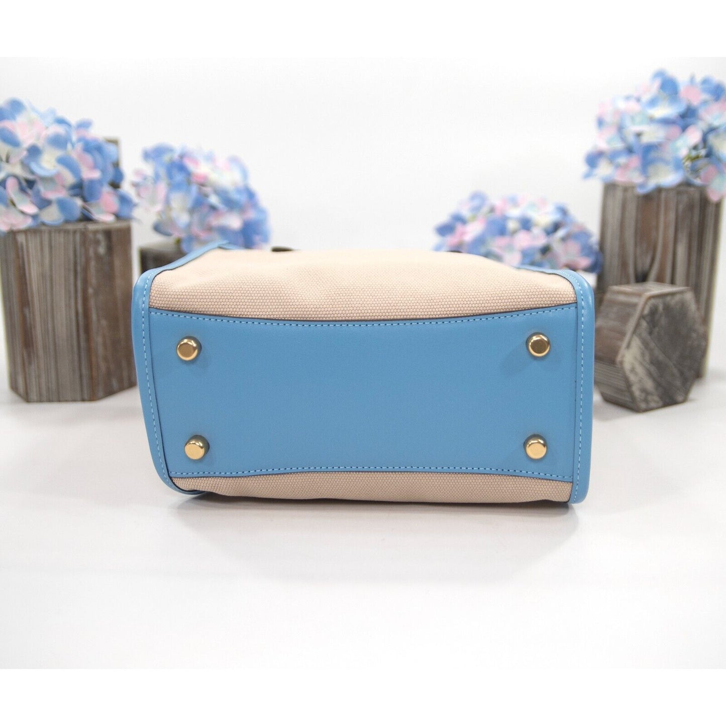 Coach Pool Leather Natural Canvas Field Tote 22 Bag NWT CH740