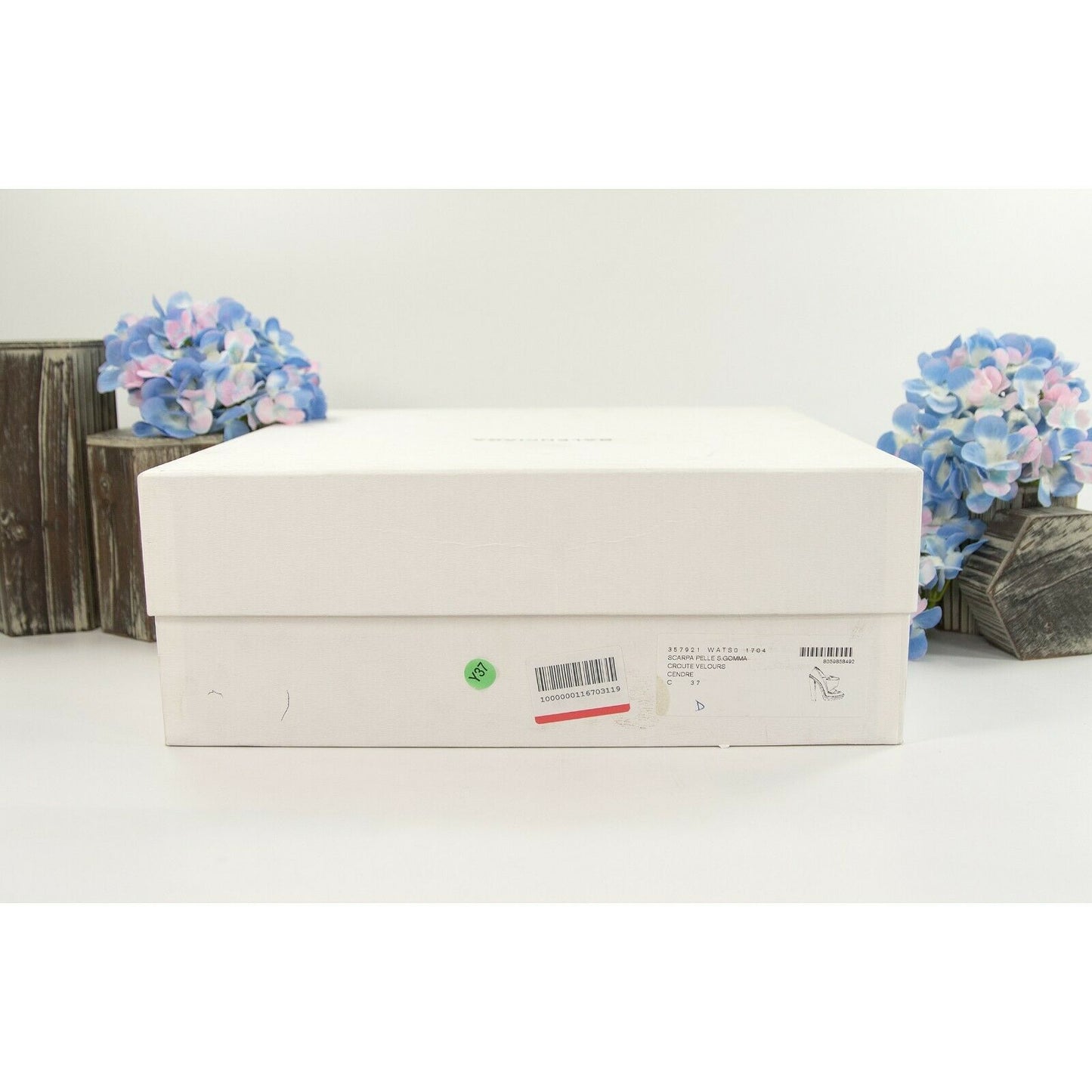 Balenciaga Cendre Suede Moccasin Loafer High Heels Size 37 NIB