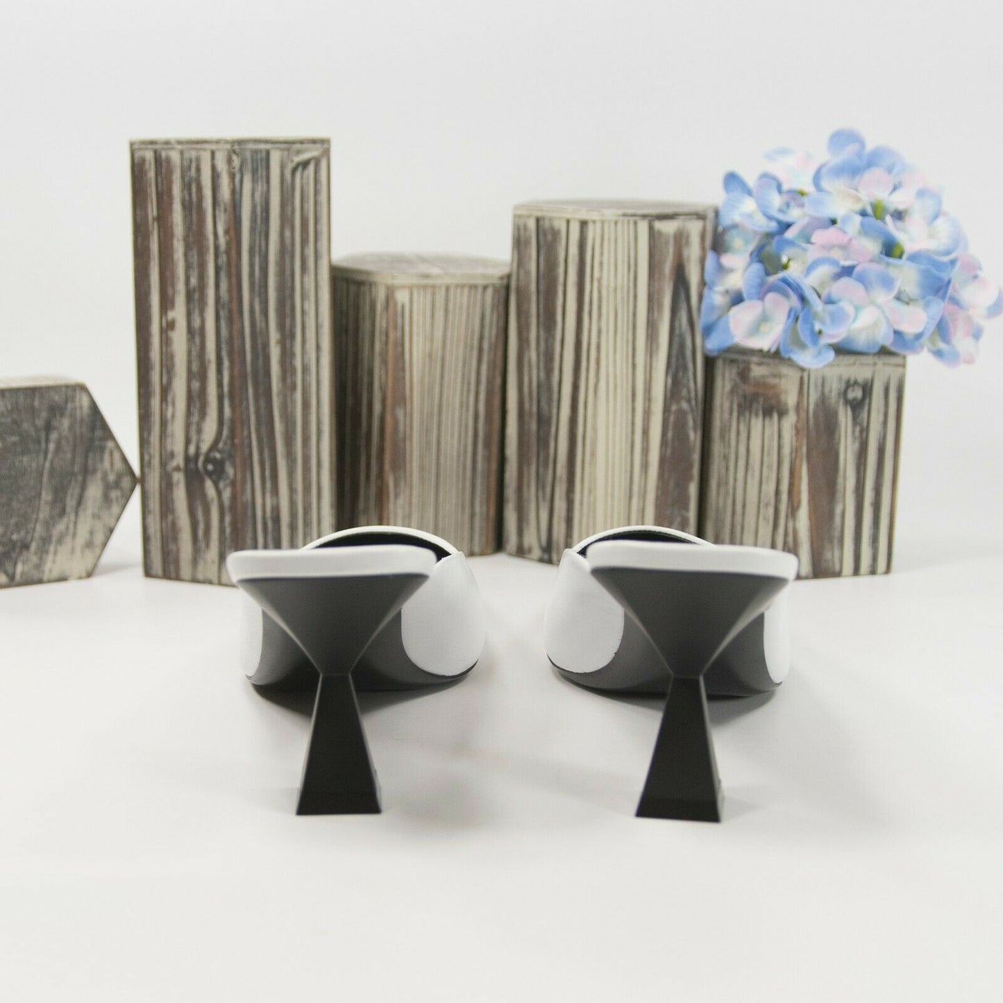 Givenchy White Lambskin 70MM Lookbook Mules Runway Heels Size 40 10 NIB