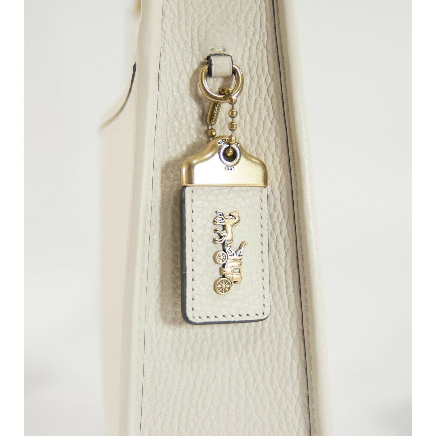 Coach Chalk Leather Emery Varsity Stripe Crossbody Shoulder Bag NWT