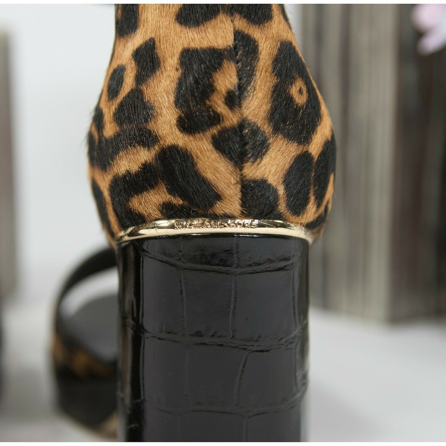 Michael Kors Amal Butterscotch Calf Hair Leather Platform Pumps 9 NIB