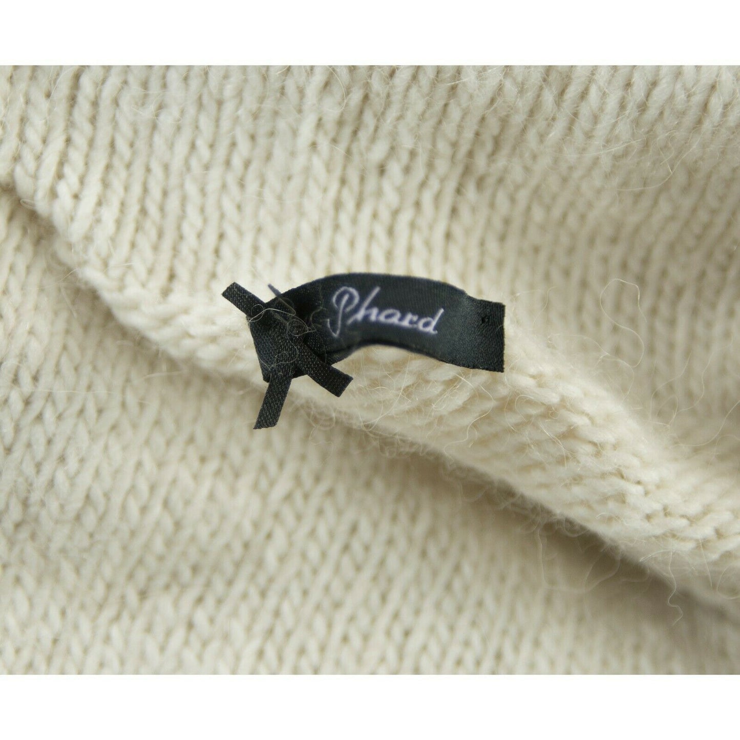 Phard Couture Cream Cowl Neck Alpaca Blend Tunic Sweater Size SM $395