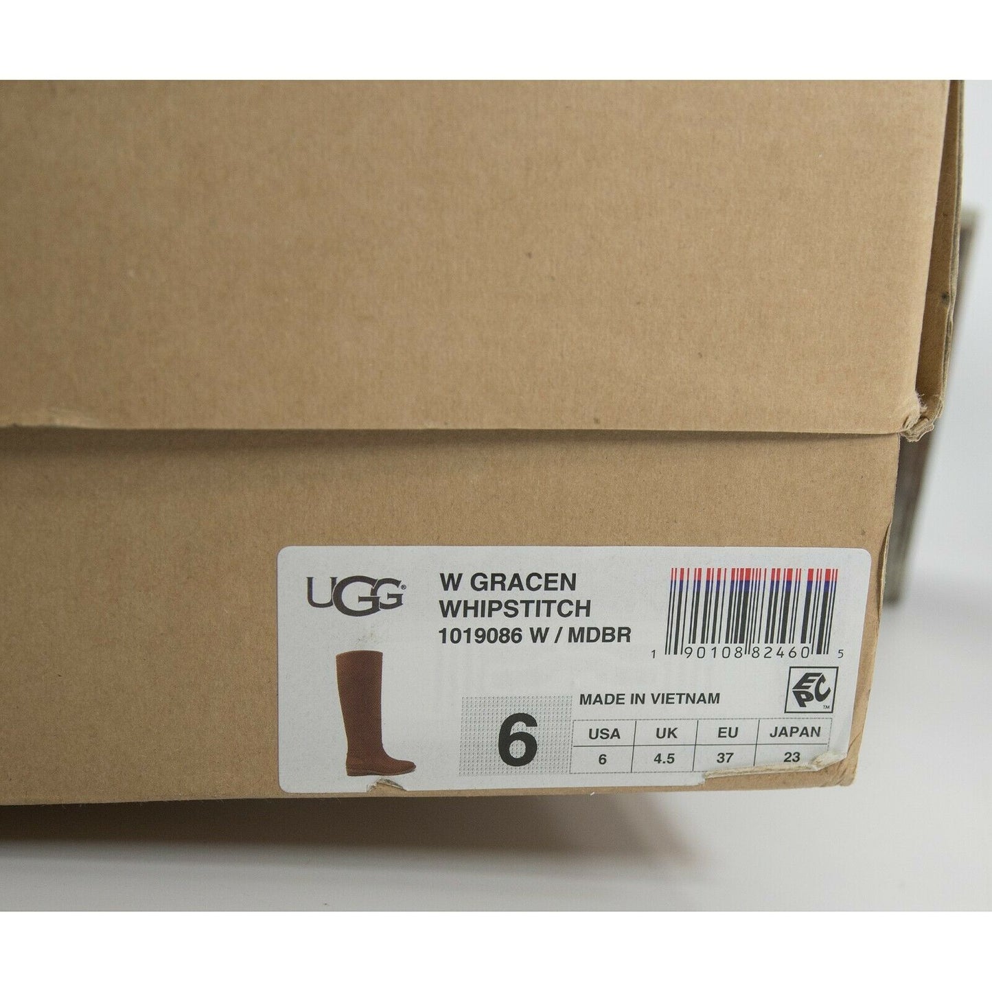 UGG Caramel Leather Gracen Whipstitch Tall Boots Size 6 NIB