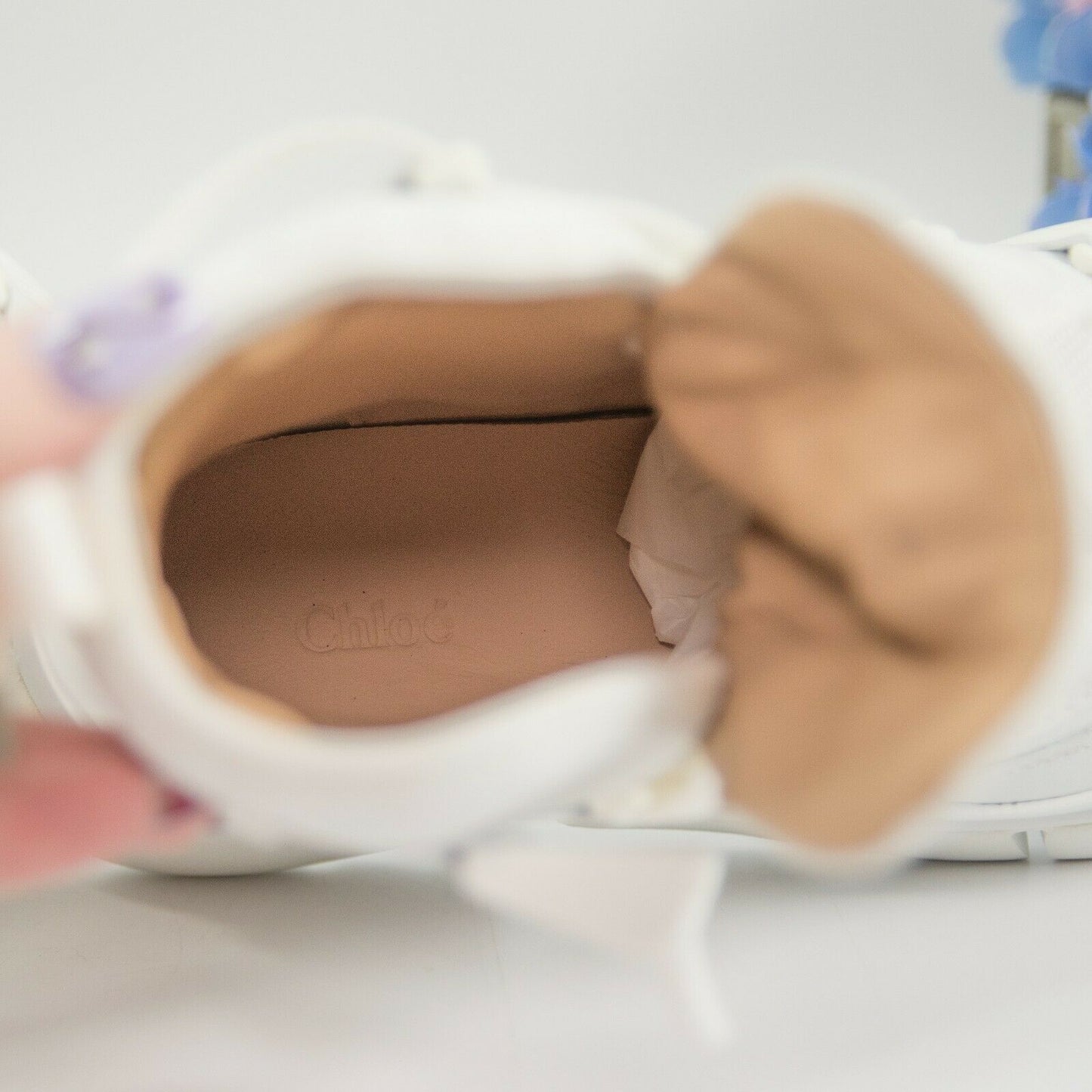 Chloe White Lambskin Leather Sonnie Western High Top Sneakers 36 NIB