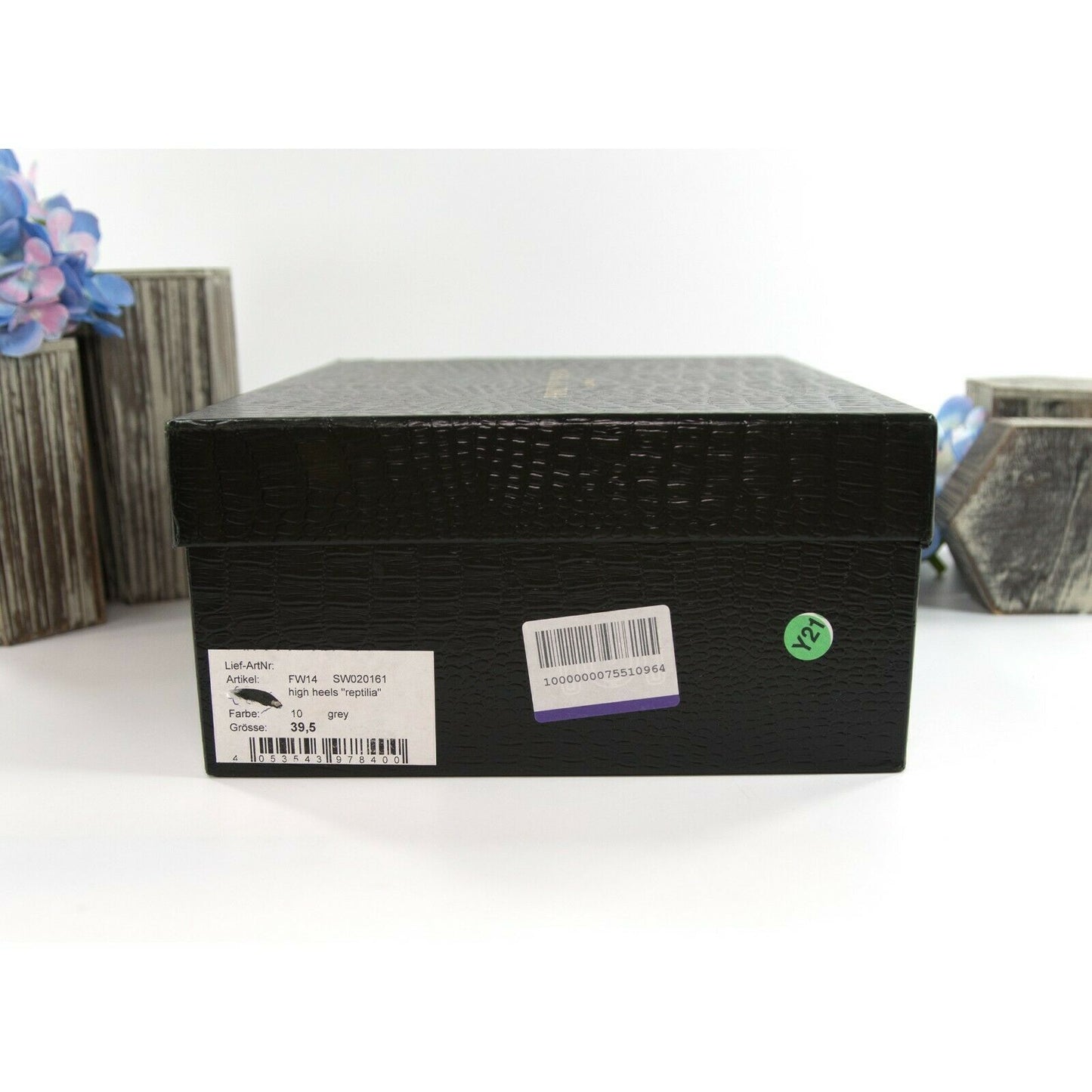 Philipp Plein Limited Edition Grey Reptilia Croc Leather Bootie Heels 39.5 NIB