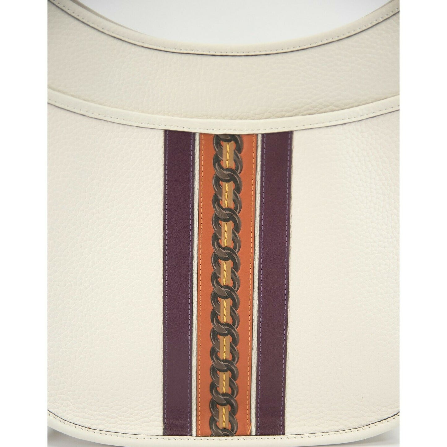 Coach Chalk Leather Emery Varsity Stripe Crossbody Shoulder Bag NWT