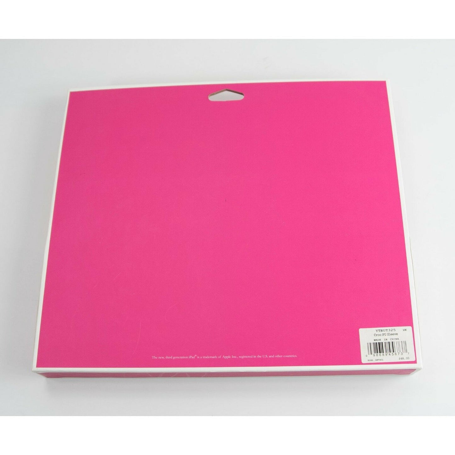 Juicy Couture White Croc Faux Leather Zip Around Tablet iPad Case Sleeve