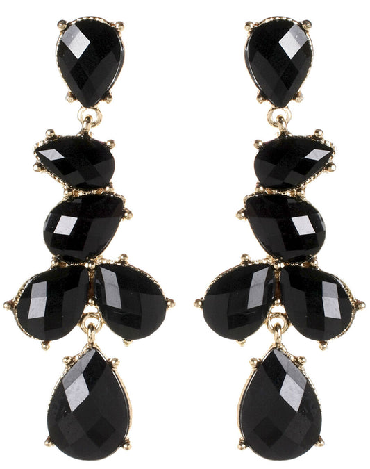 Amrita Singh Gold Black Hamptons Teardrop Earrings ERC 80